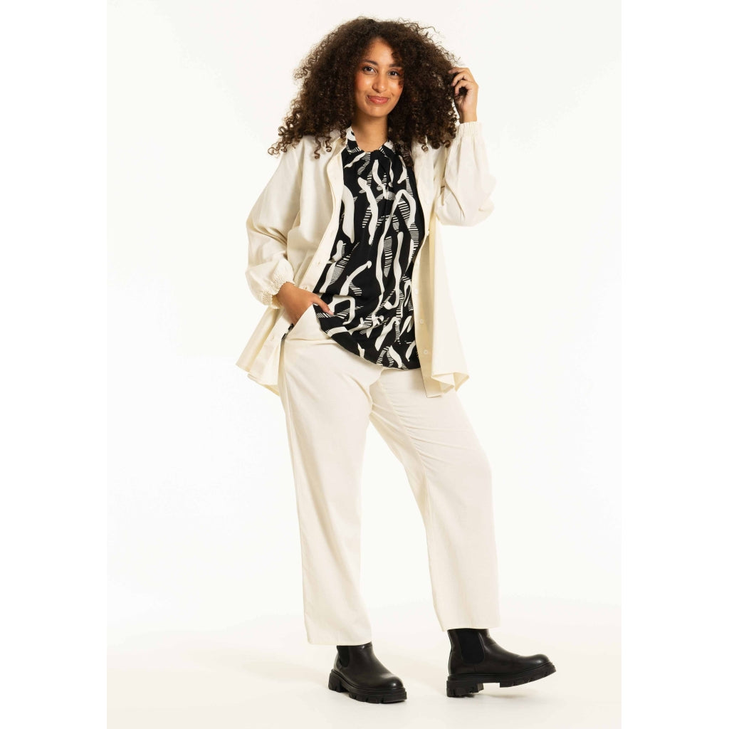 Studio SBirret Wide Trousers Trousers Off-White