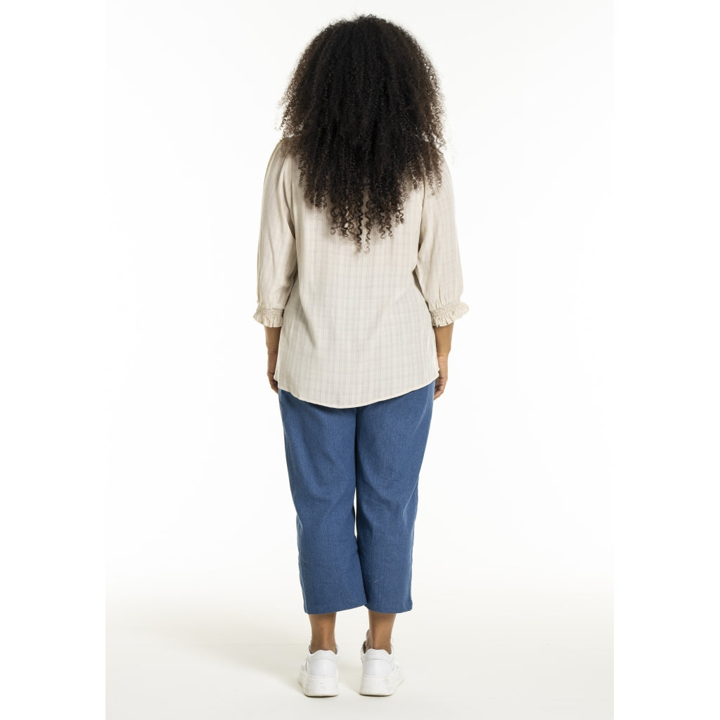 Studio SFeodora Blouse with smock neck Blouse Sand