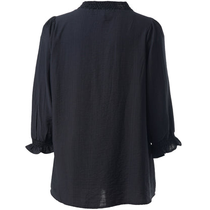 Studio SFeodora Blouse with smock neck Blouse Black