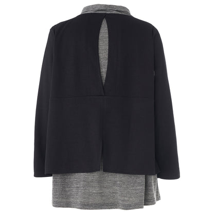 Studio SFie Blouse Blouse Black + Grey melange