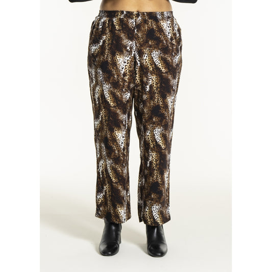 Studio SFria loose trousers Trousers Brown Leoprint