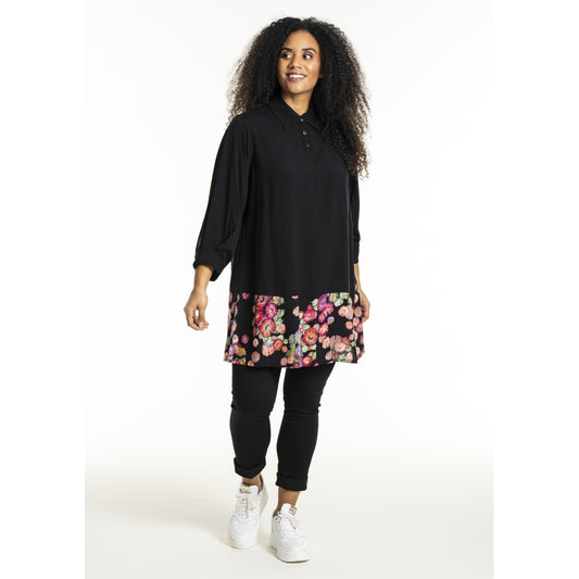Studio SLisan Shirt Shirt Black with multicolor flowers