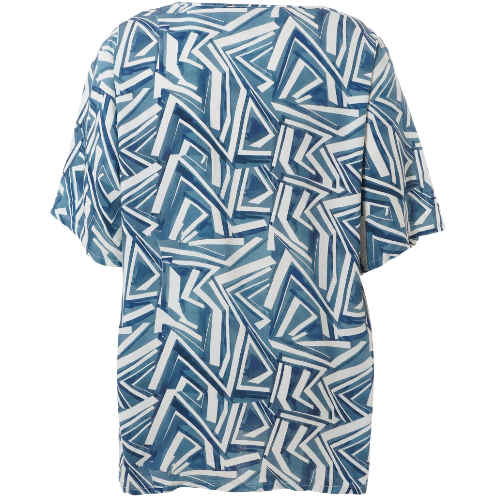 Studio SLone Blouse Blouse Blue offwhite print