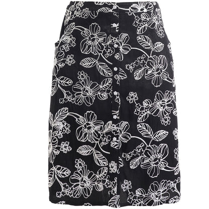Studio SMalia Skirt Skirt Black with white embroidery