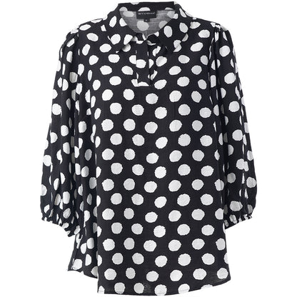 Studio STiff Shirt Shirt Black with white dots